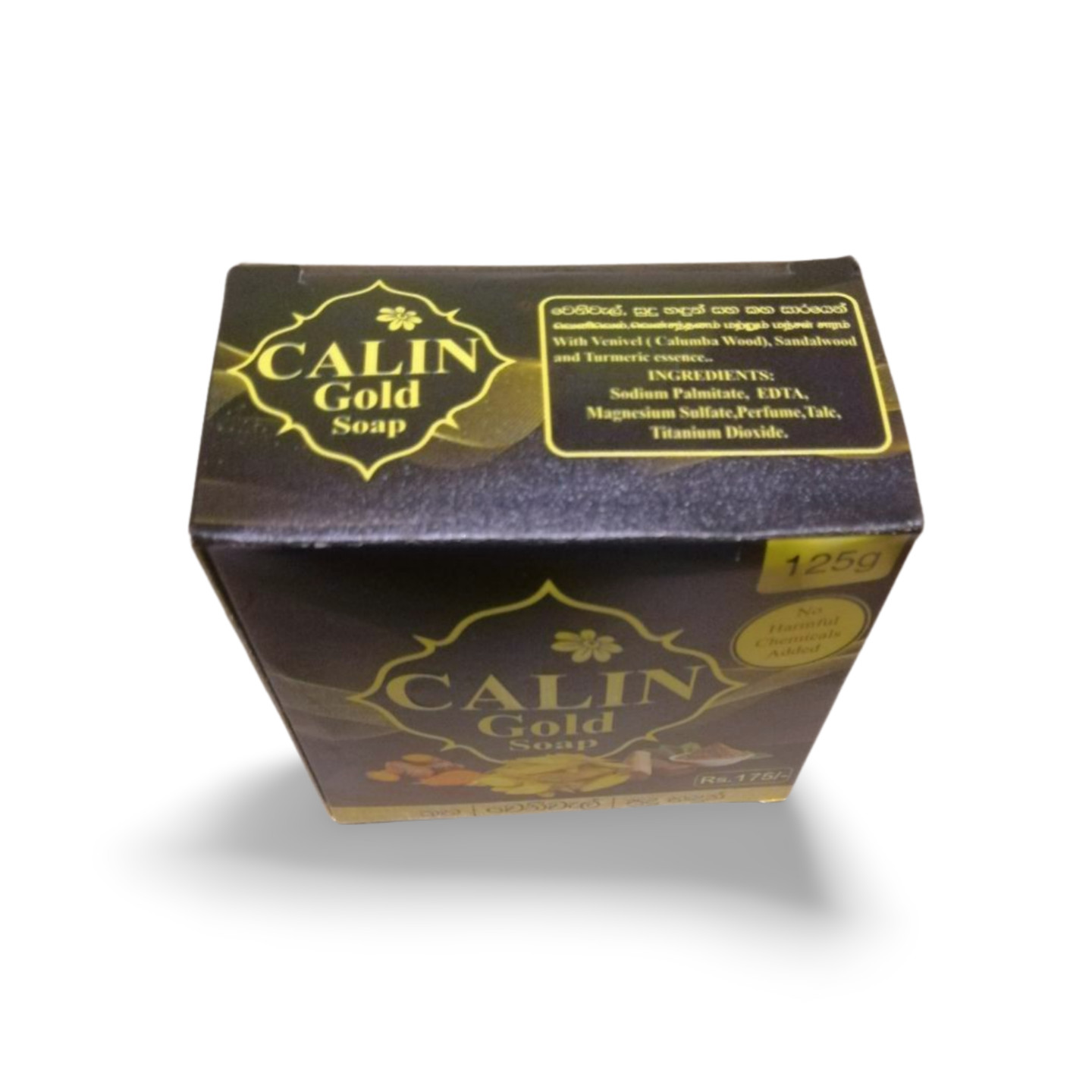 CALIN Gold Beauty Soap with Pure Natural Ceylon Turmeric Venivel Sandalwood 125g