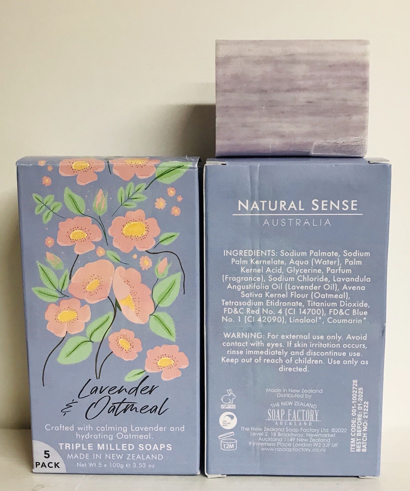 2-Pack Lavender & Oatmeal Bar Soap 3.53 oz Each ( 10 Bars Total )
