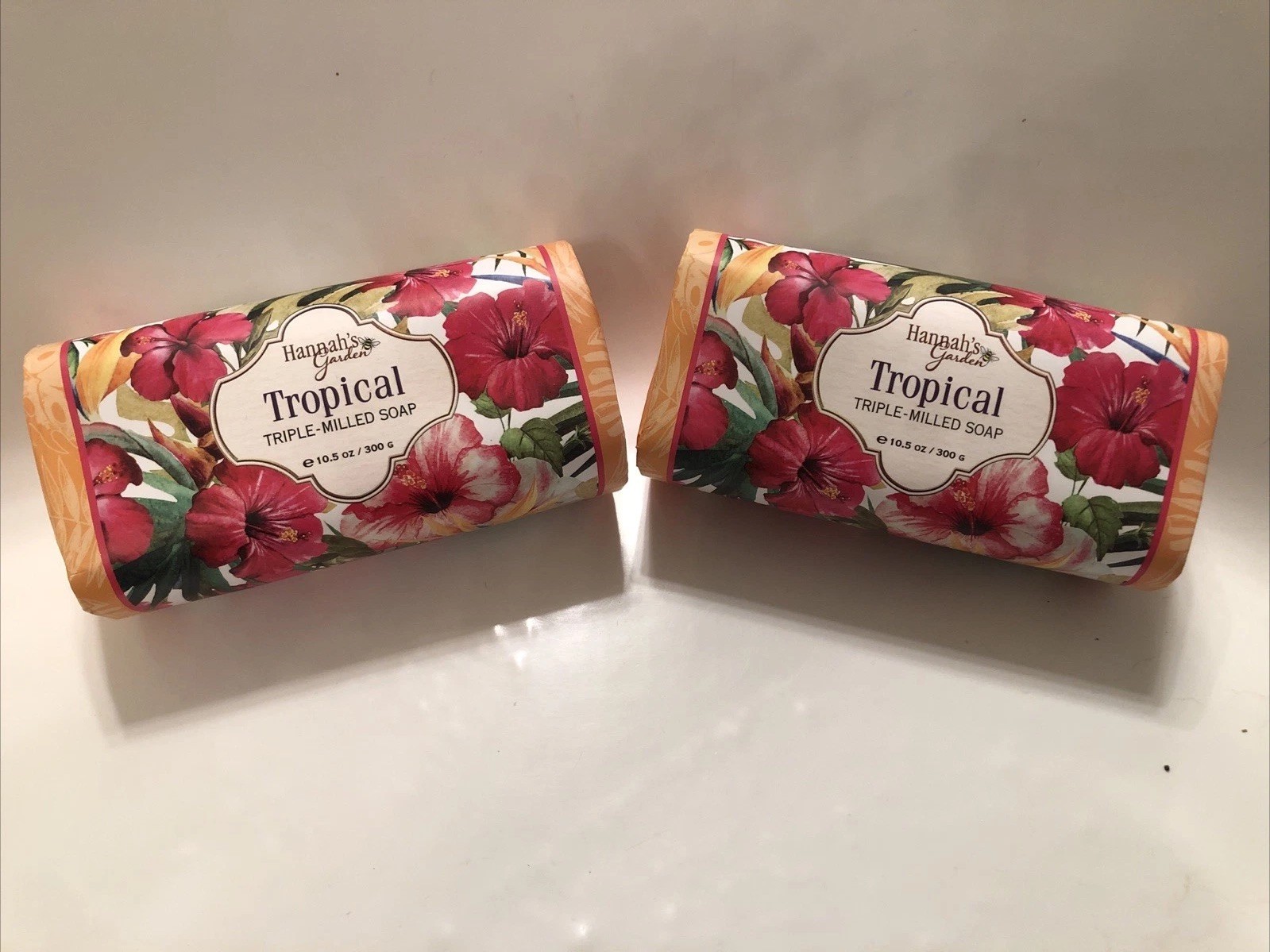 Hannah’s Garden “Tropical” Two-pack Of Triple Milled Soap 10.5 Oz Large Bar