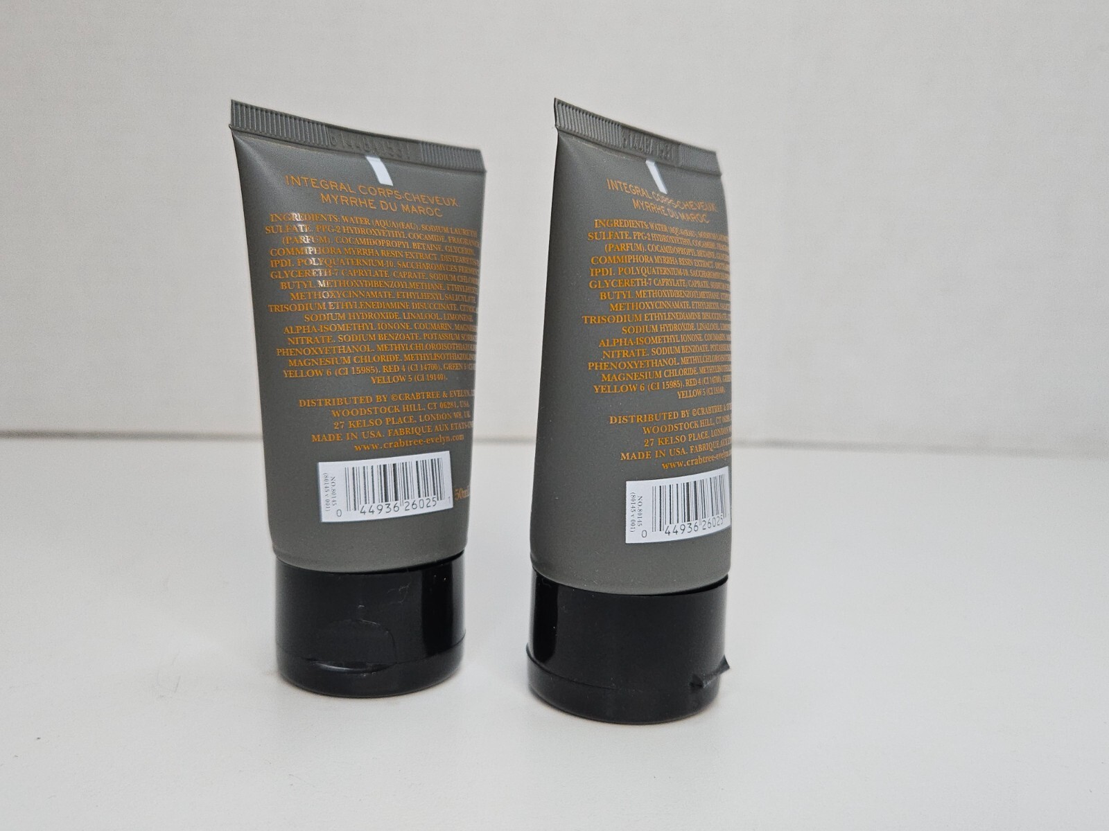 Crabtree & Evelyn Moroccan Myrrh Hair and Body Wash 2 x 1.7 Fl Oz = 3.4 Fl Oz