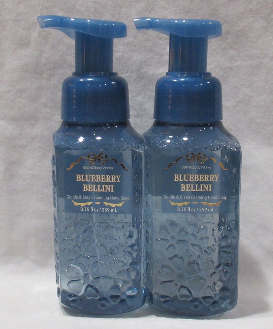 Bath & Body Works Gentle & Clean Foaming Hand Soap Lot Set 2 BLUEBERRY BELLINI