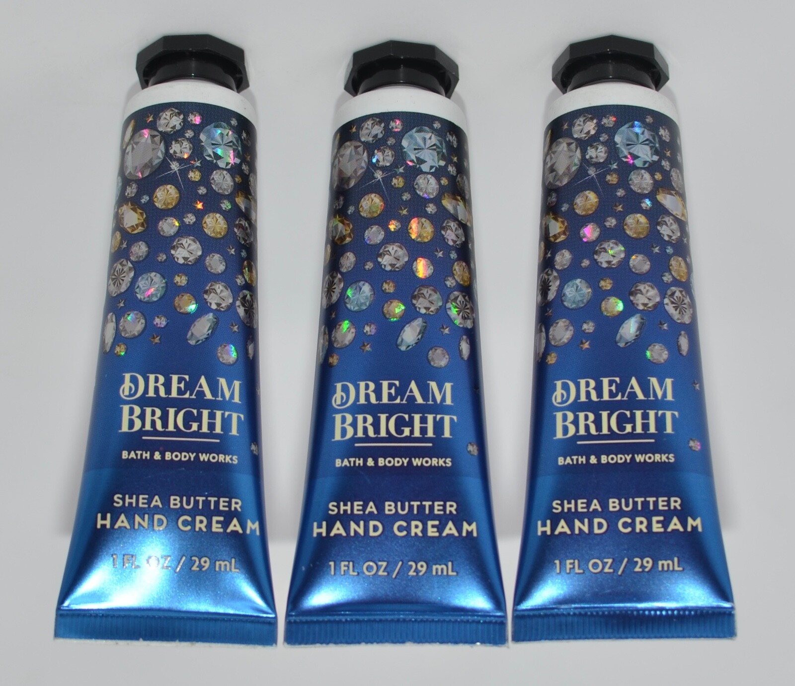 3 BATH & BODY WORKS DREAM BRIGHT HAND CREAM LOTION SHEA BUTTER TRAVEL SIZE 1 OZ