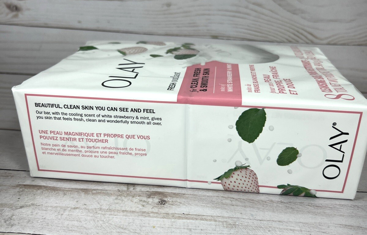 Olay Fresh Outlast White Strawberry & Mint 8 Cleansing Soap Bars