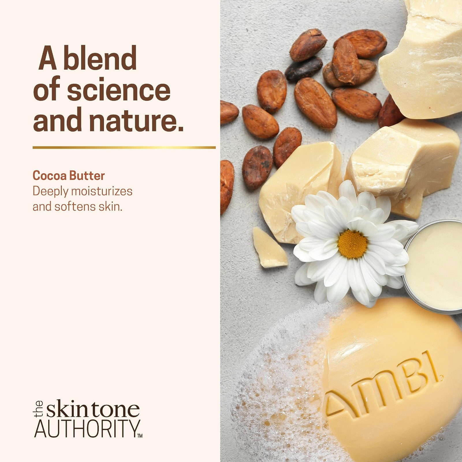 3.5 Oz Ambi Skin Care Cleansing Bar Soap with Cocoa Butter 2Pk+1-