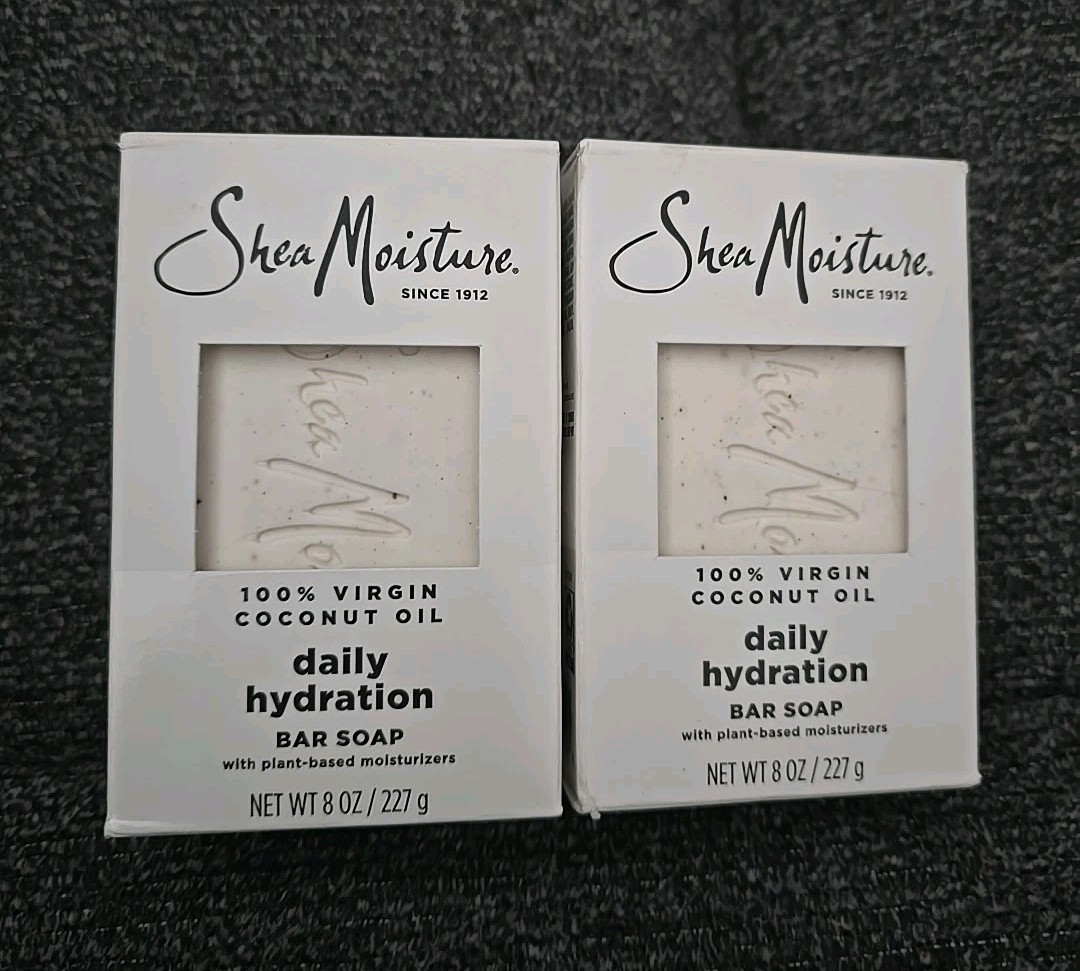 2 Shea Moisture 100% Virgin Coconut Oil Daily Hydration Bar Soap 8 oz (C045)