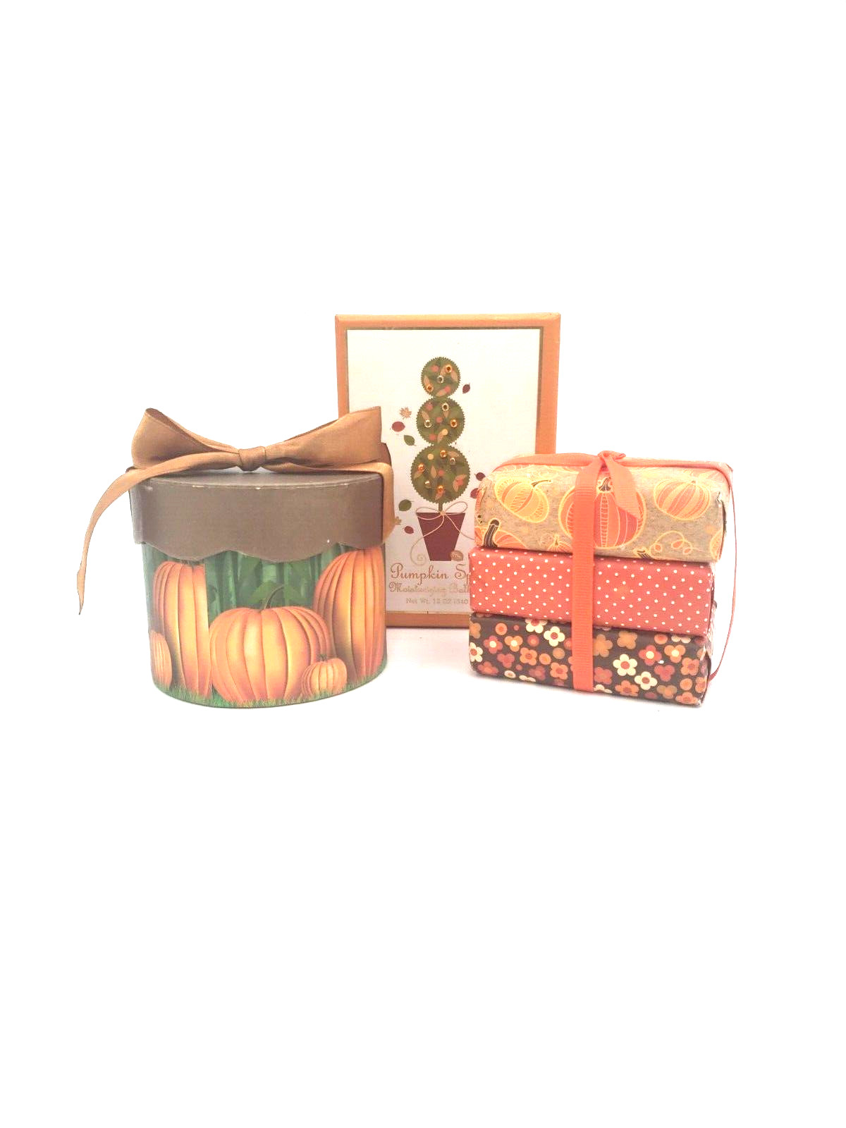 5 Pumpkin Spice Bath Soap Bars Various Brands In Fall Themed Wrapping And Boxes