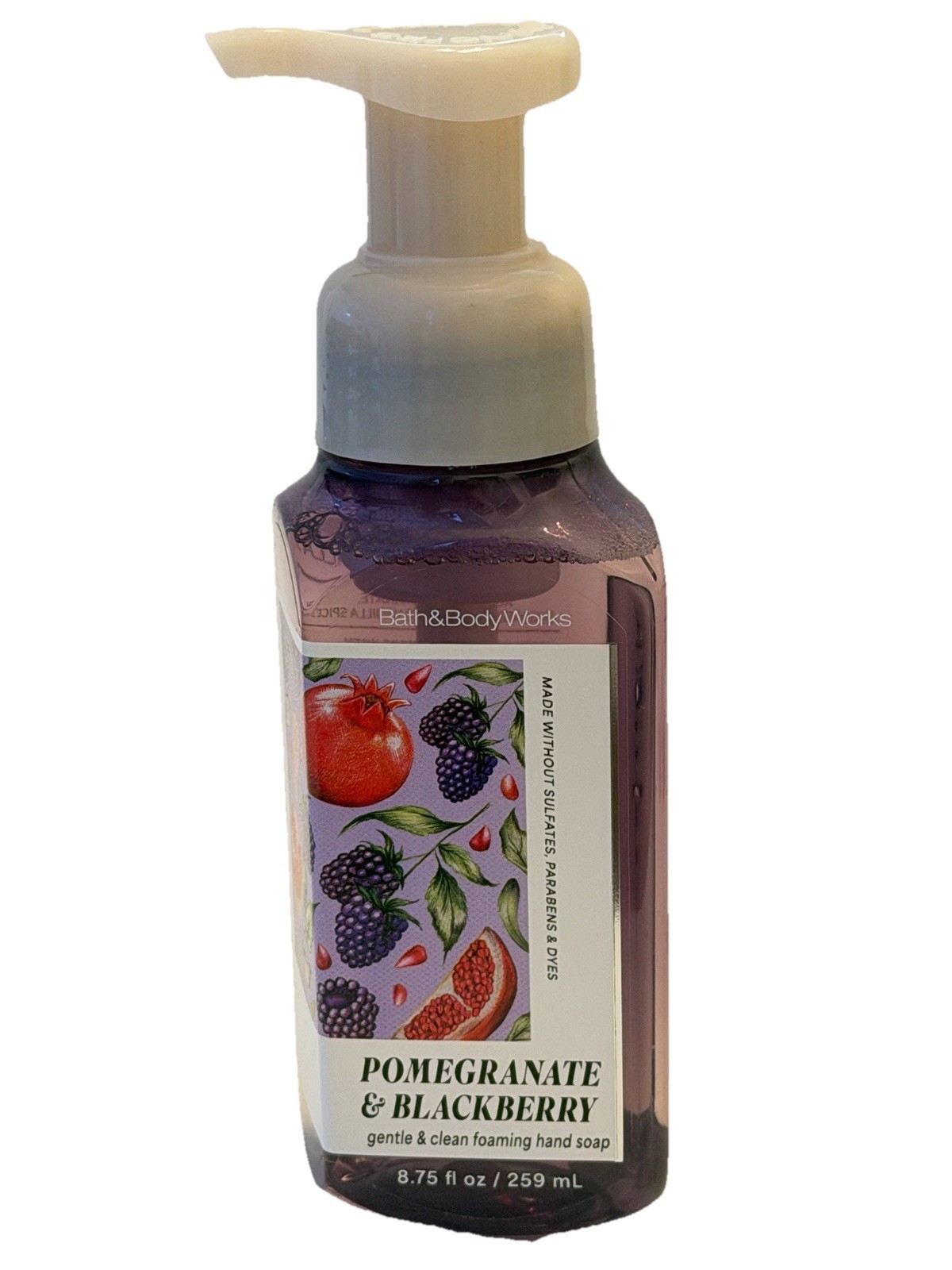 5 X Bath & Body Works POMEGRANATE & BLACKBERRY Gentle Foaming Hand Soap 8.75oz