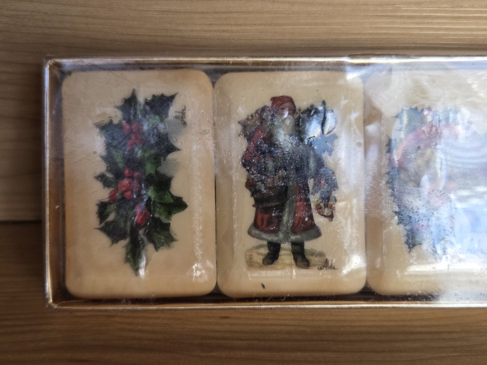 Vintage Santa Girl Angel Images Forever Soap 4 Sealed French Milled