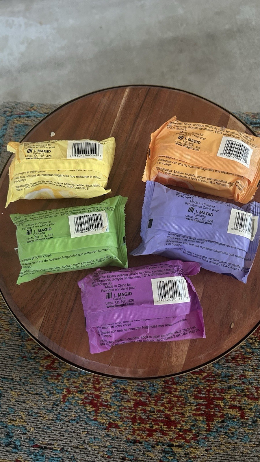 LOT (5) Maxam Soap Bars From Fruit Series Multi Fruit Scents Discontinued