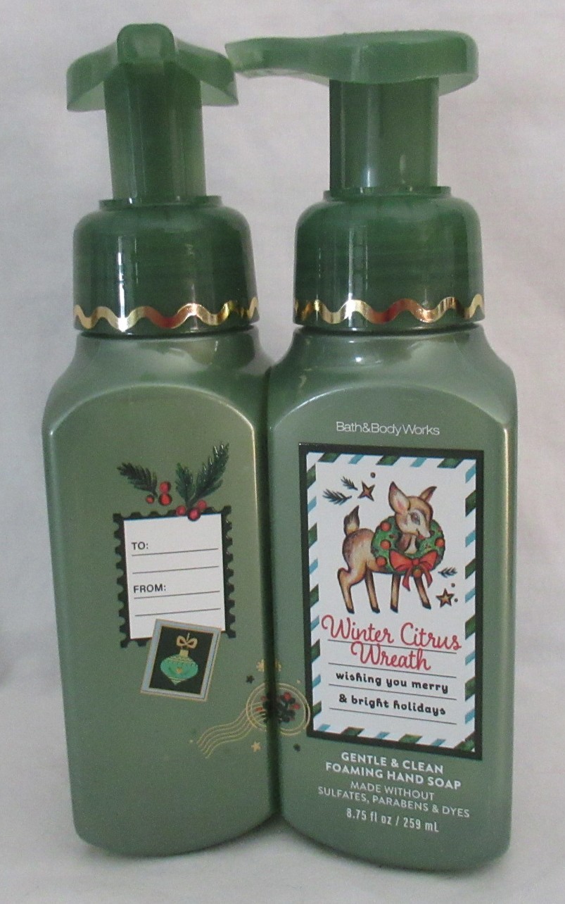 Bath & Body Works Gentle & Clean Foaming Hand Soap Set of 2 WINTER CITRUS WREATH