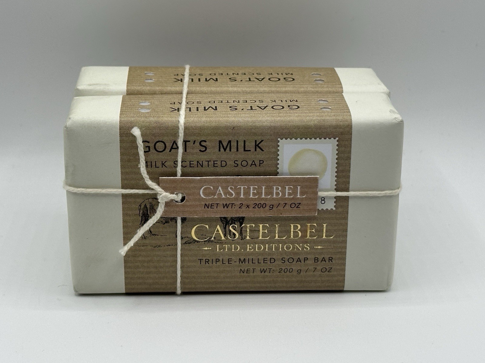 Castelbel Goat’s Milk Soap Set of 2 x 200g Bars Made in Portugal Ltd Edition NWT