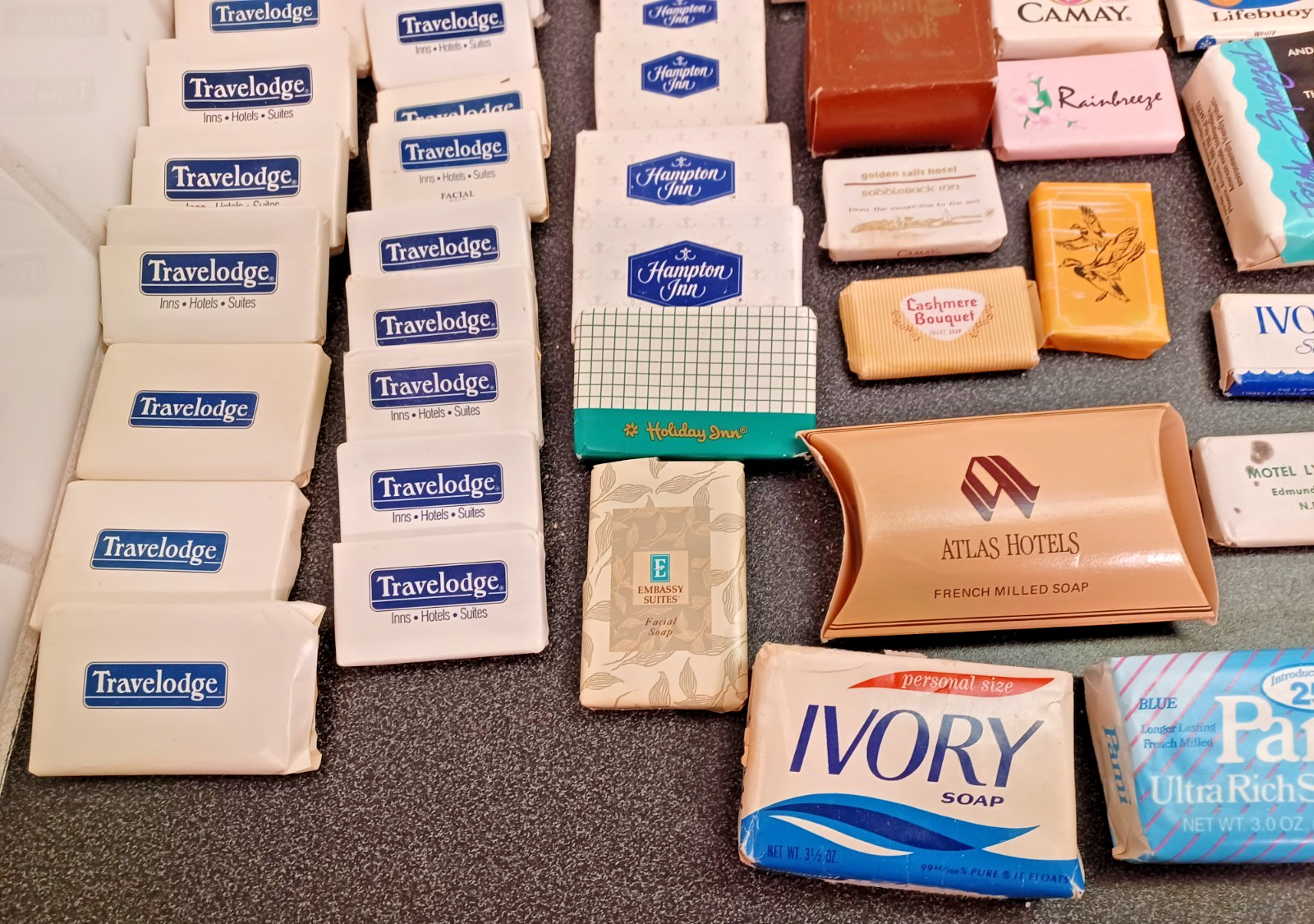 Vtg Hotel Casino+ Soap Lot Of 75 Unused Travel Size Body & Face Soap MCM graphic