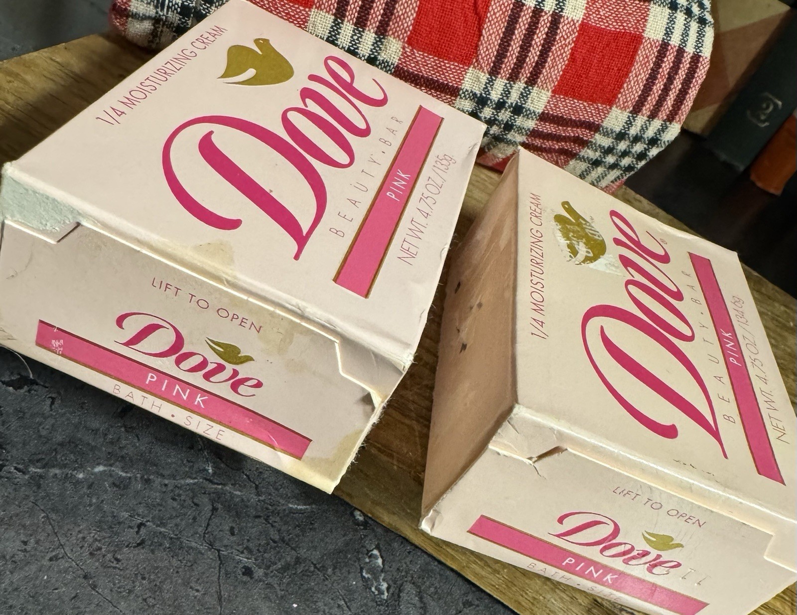 Dove Beauty Bar Soap Pink 1/4 Moisturizing Cream Lot of 2 4.75 oz Sealed