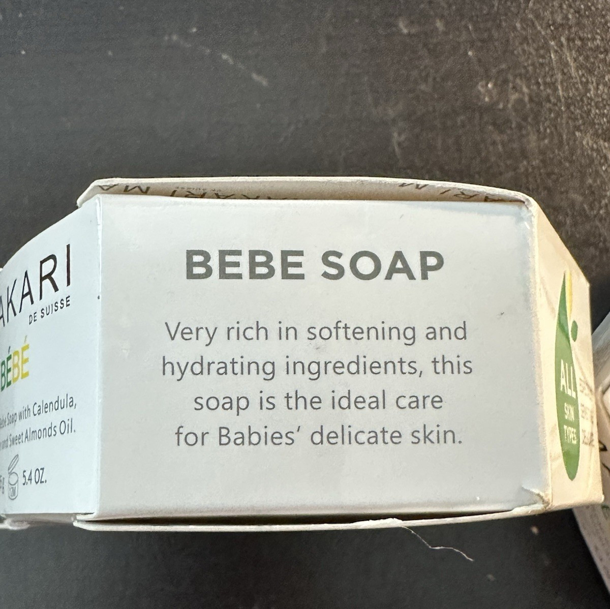 2 Pack Bebe Soap Calendula by Makari 5.4 oz For Sensitive skin Baby Womens