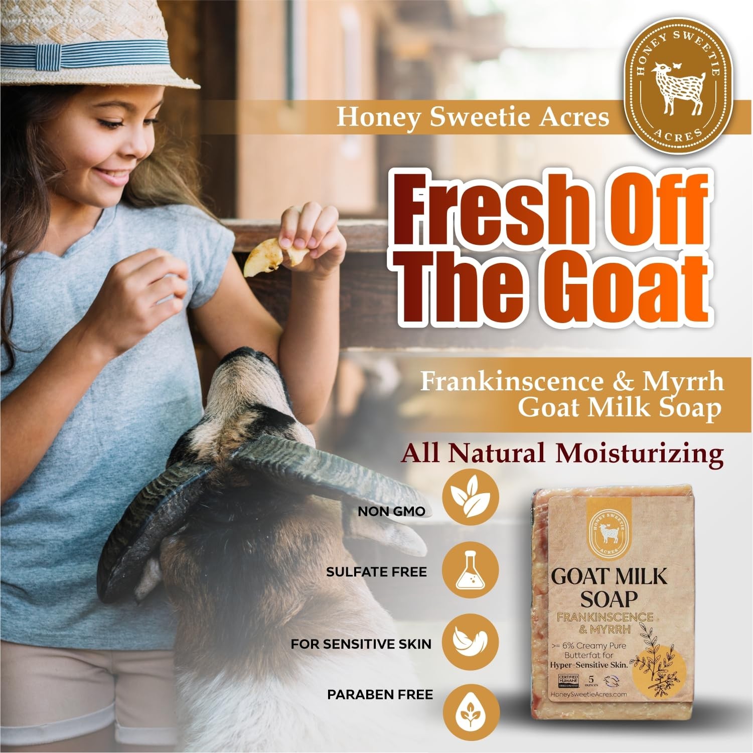 Frankincense Goat Milk Soap, 5 oz Bar