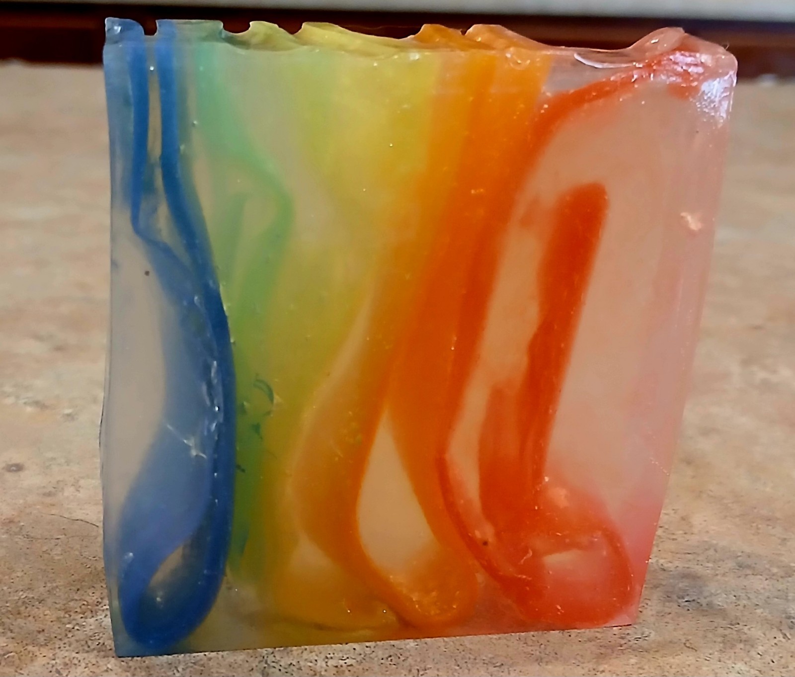 Rainbow Handmade Soap! Scent Is CHRISTMAS SPLENDOR.
