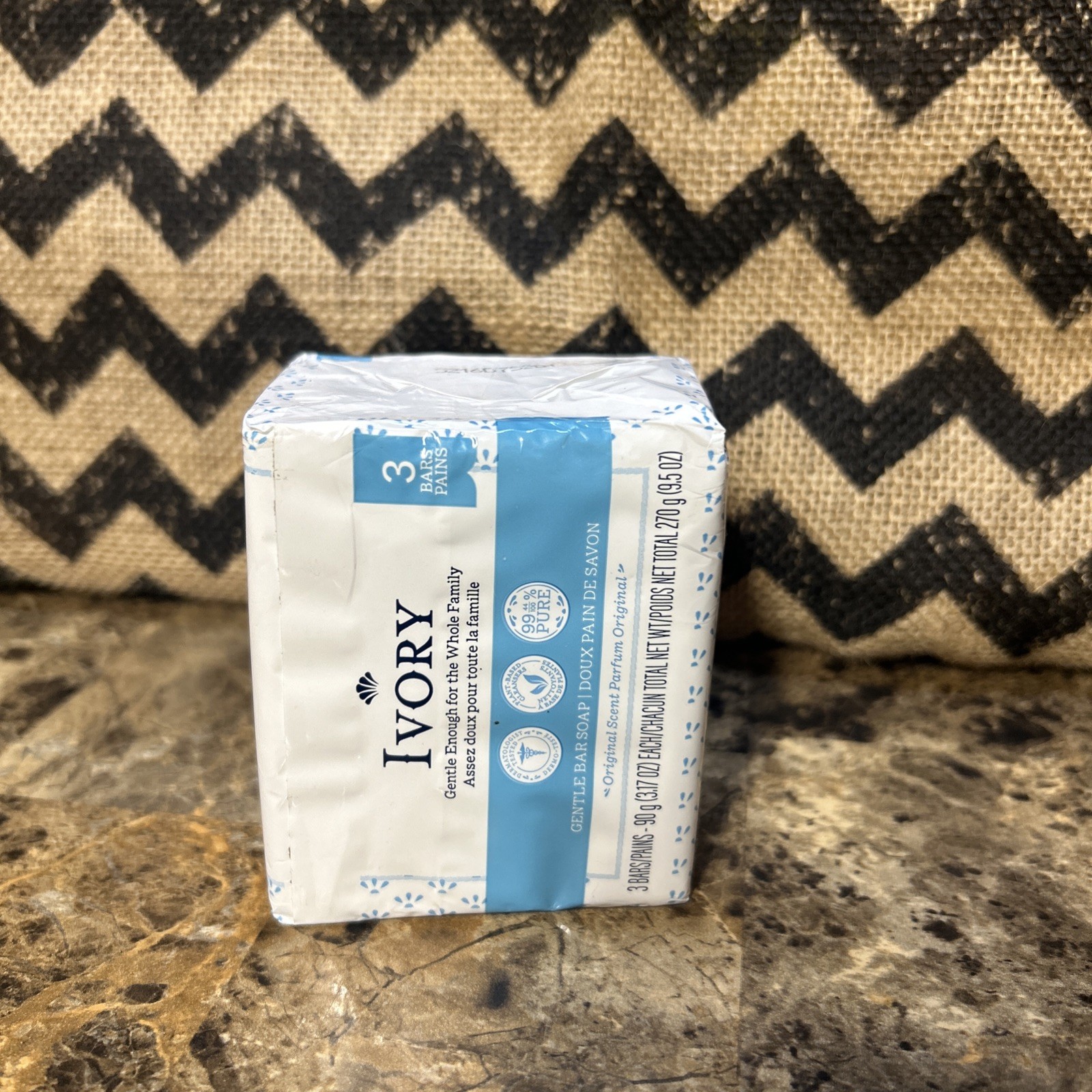 Ivory Bar Soap 99.44% Pure Clean & Simple Original Scent 3 Count 3.17oz Each