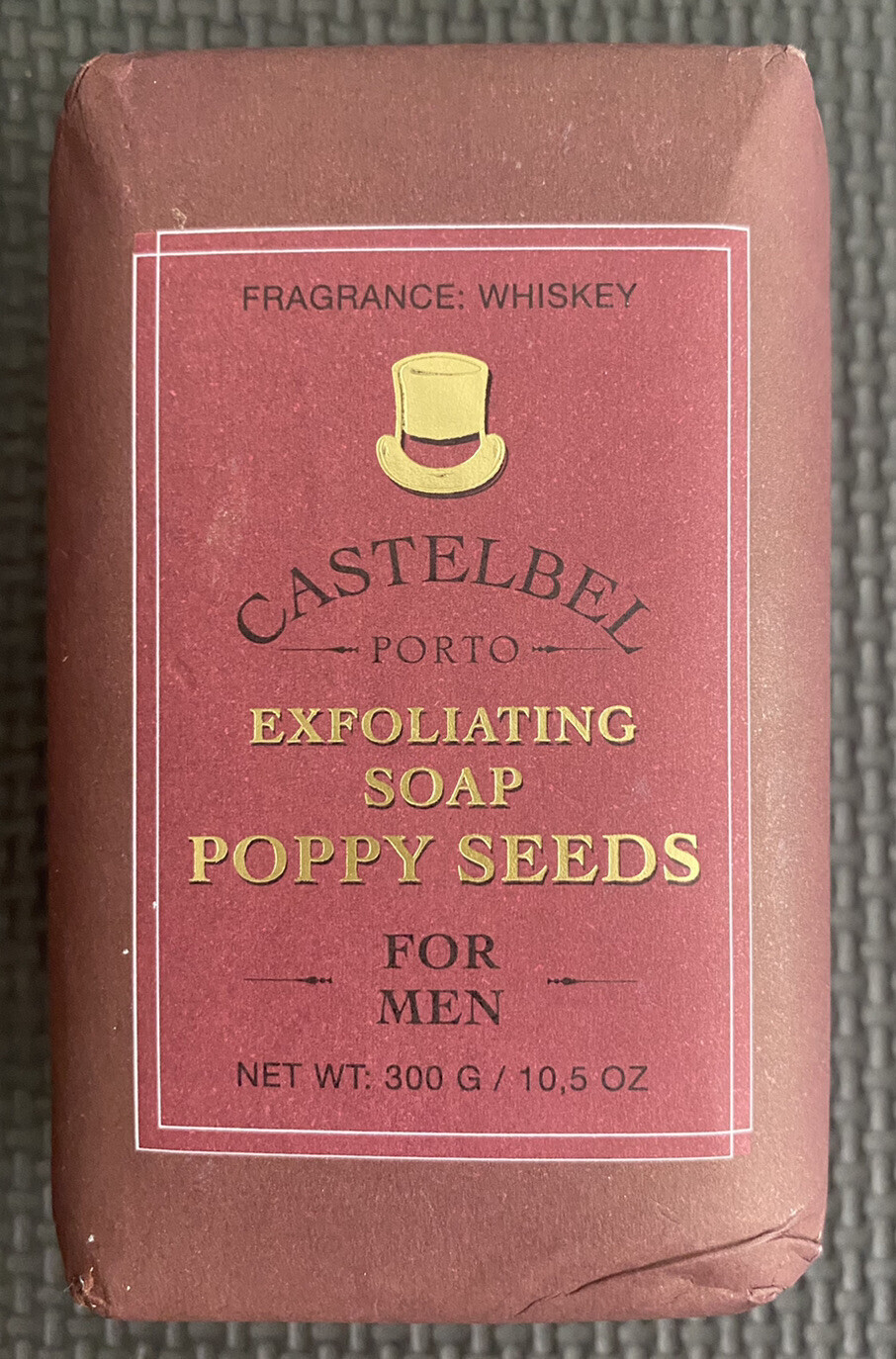 Castelbel Exfoliating Premium Soap for Men Whiskey Fragrance New 10.5 oz.