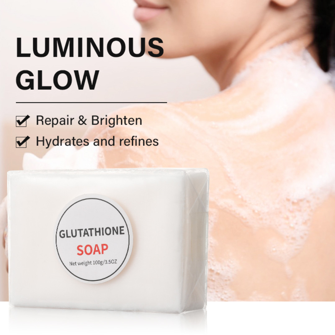 [ Pack of 5] Pure GLUTATHIONE SOAP Skin Whitening Bleaching Facial Soap Bar 100g