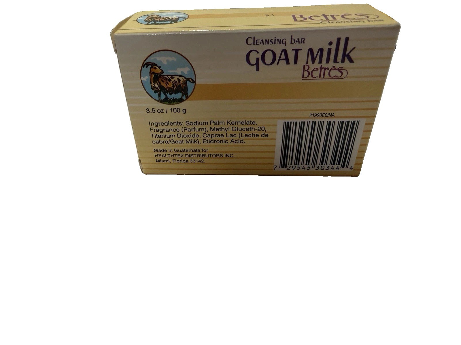 2 Pack Betres Goat Milk Cleansing Bar Soap 3.5 oz New Sealed