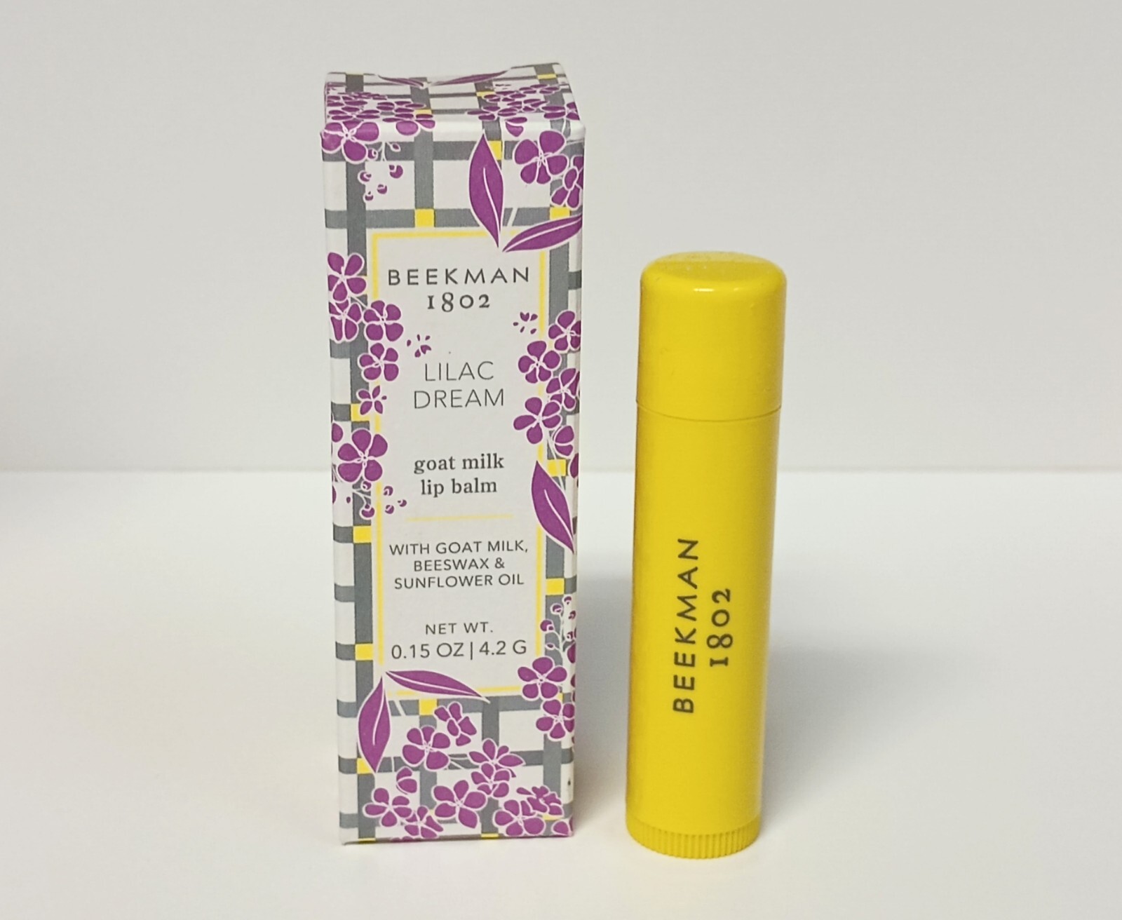 Beekman 1802 Goat Milk 9 oz Bar Soap + Lip Balm Set Lilac Dream NEW
