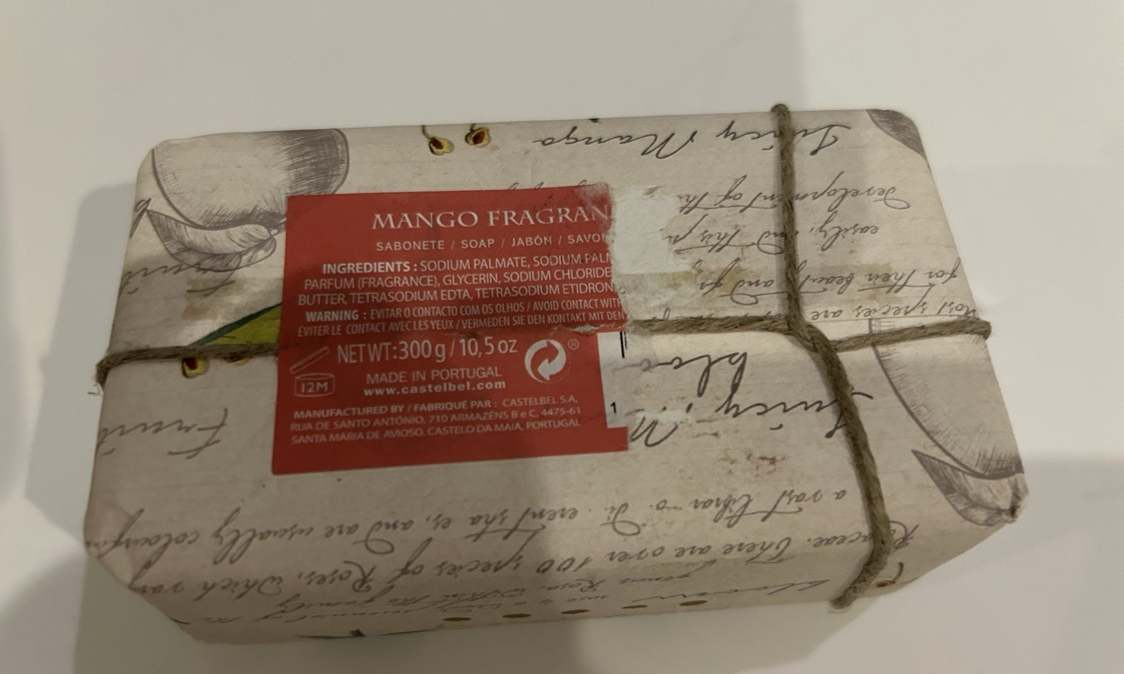 Castelbel Porto Mango Scent Soap Bar 10.5oz & Earthworks African Jasmine 7 Oz