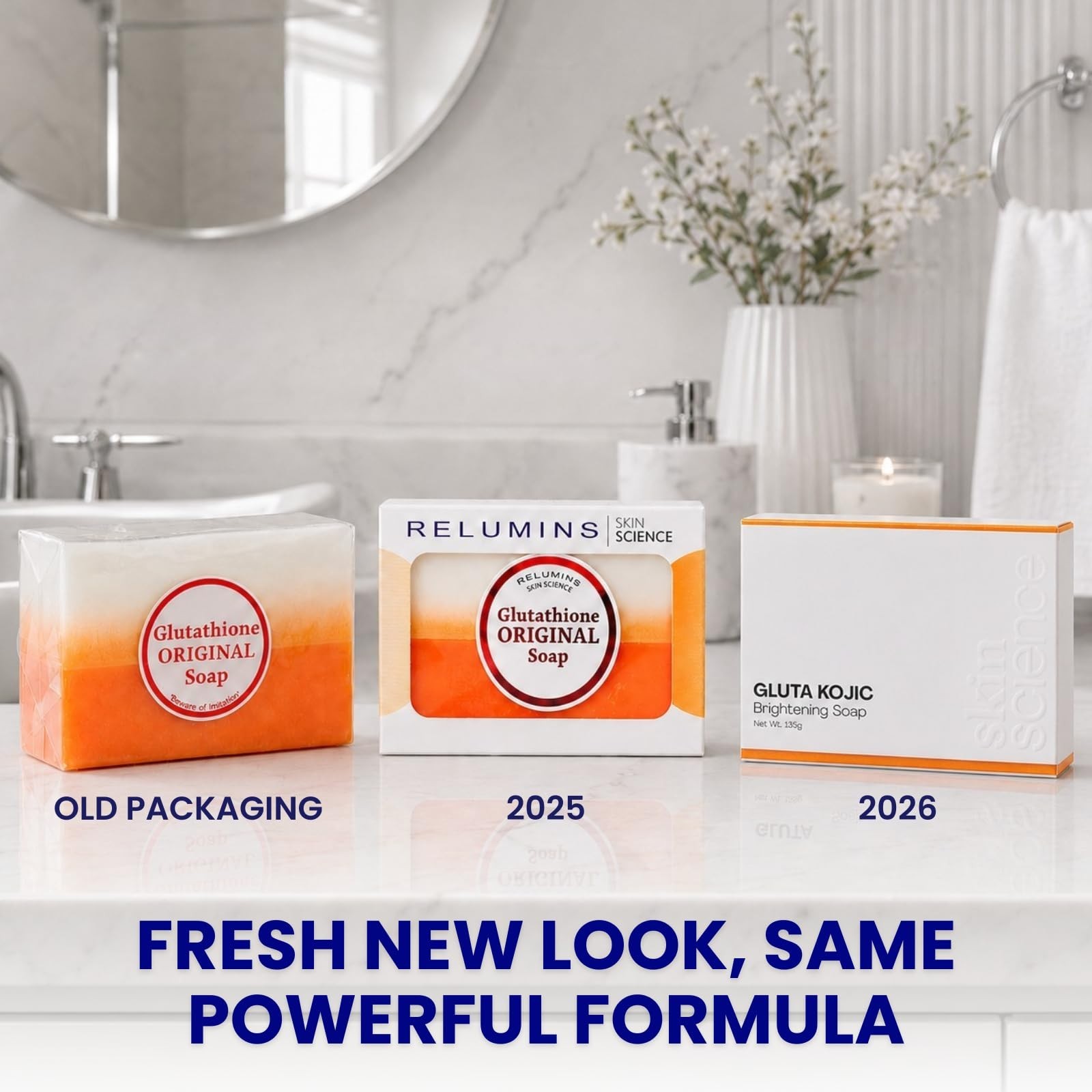 Relumins Kojic Acid & Glutathione Dual Lightening Bleaching Soap
