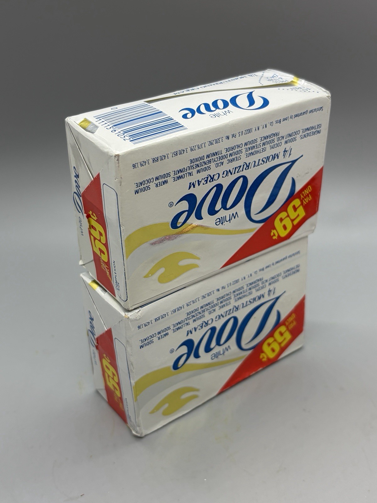 NEW (2) Dove Beauty Bar Soap White Bath Size 3.5 oz Vintage 90s SEALED