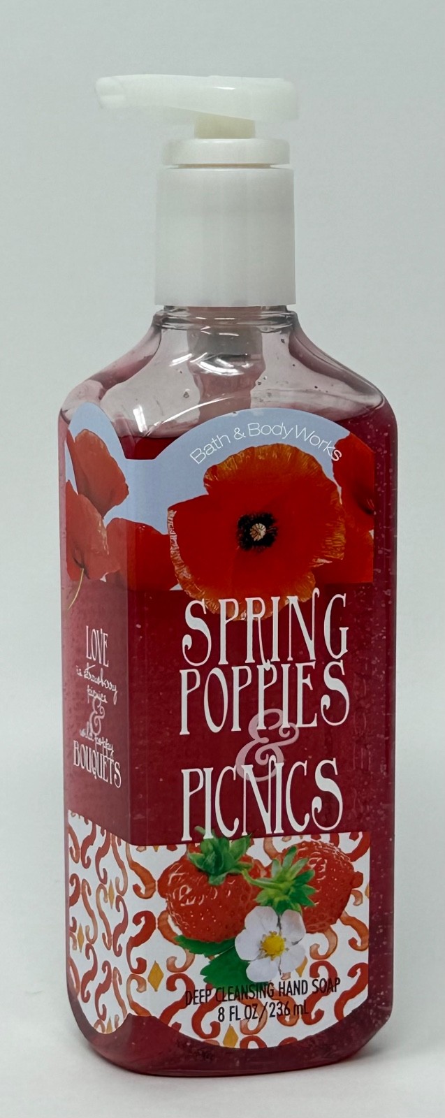 3 NEW BATH & BODY WORKS SPRING POPPIES PICNICS DEEP CLEANSING HAND SOAP WASH