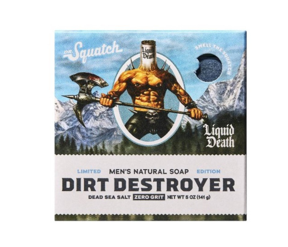 NIB~ Dr Squatch Men’s Dirt Destroyer Liquid Death 5 oz Natural Bar Soap SOLD OUT