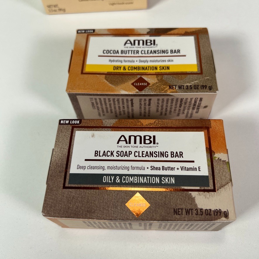 AMBI Cocoa Butter, Black Body Soap Complexion Cleansing Bar Bath Lot of (5x)