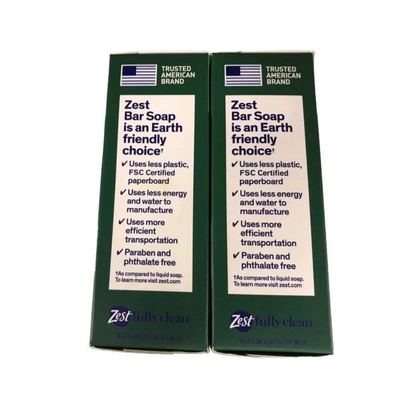 NEW! ZEST (2-BARS) 7.05 Oz. (200g) Bar ●BRUT● Moisture Bar 🫧 With Brut Scent.