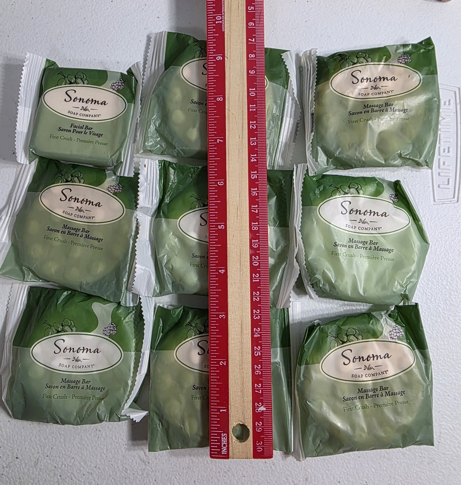 Lot Of 8 Sonoma Soap Company Massage Soaps 1 Facial Bar First Crush Travel Size