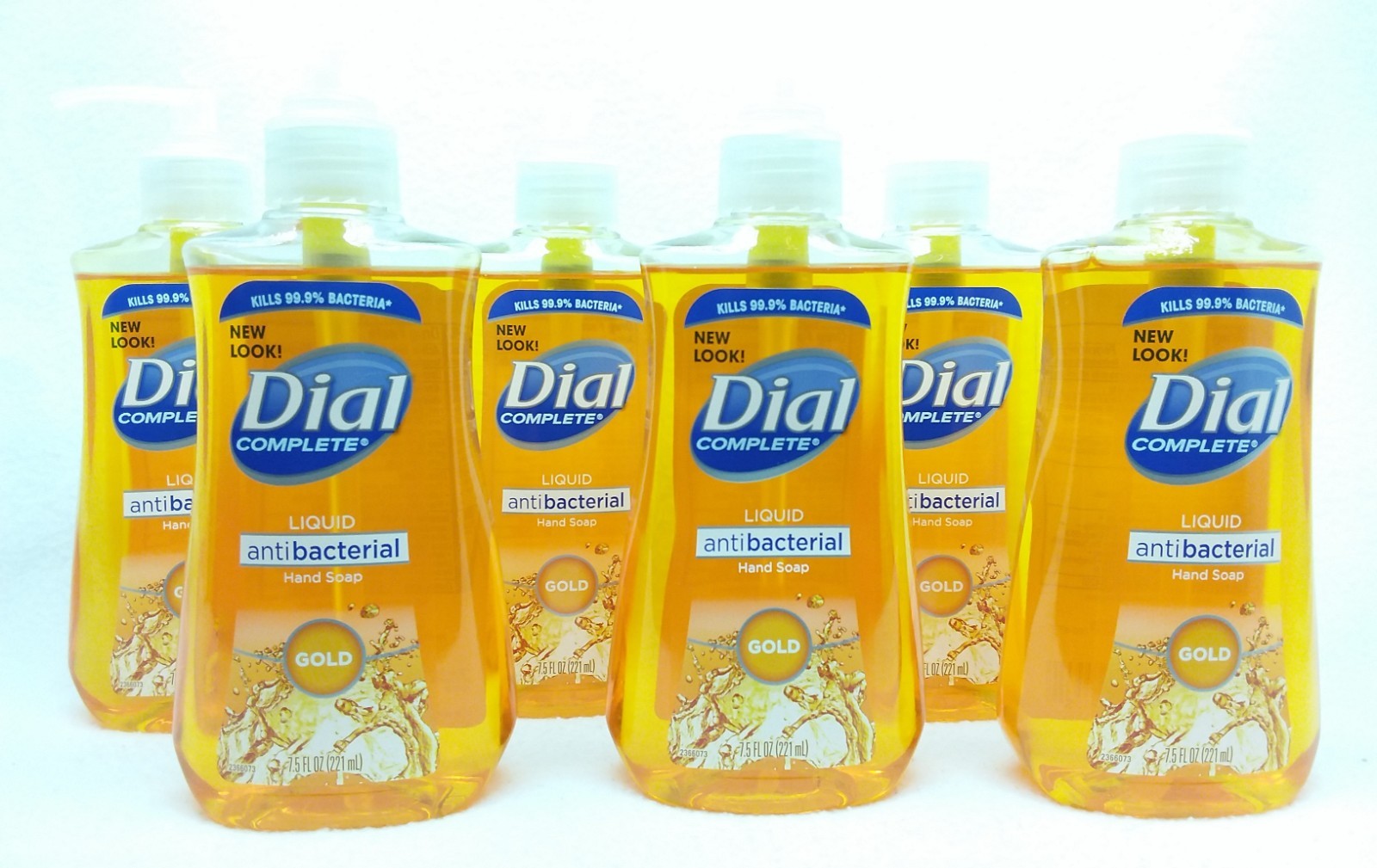 6 x7.5 oz. Dial Complete GOLD Liquid Hand Soap Wash Pump AntiBacterial KILLS 99%