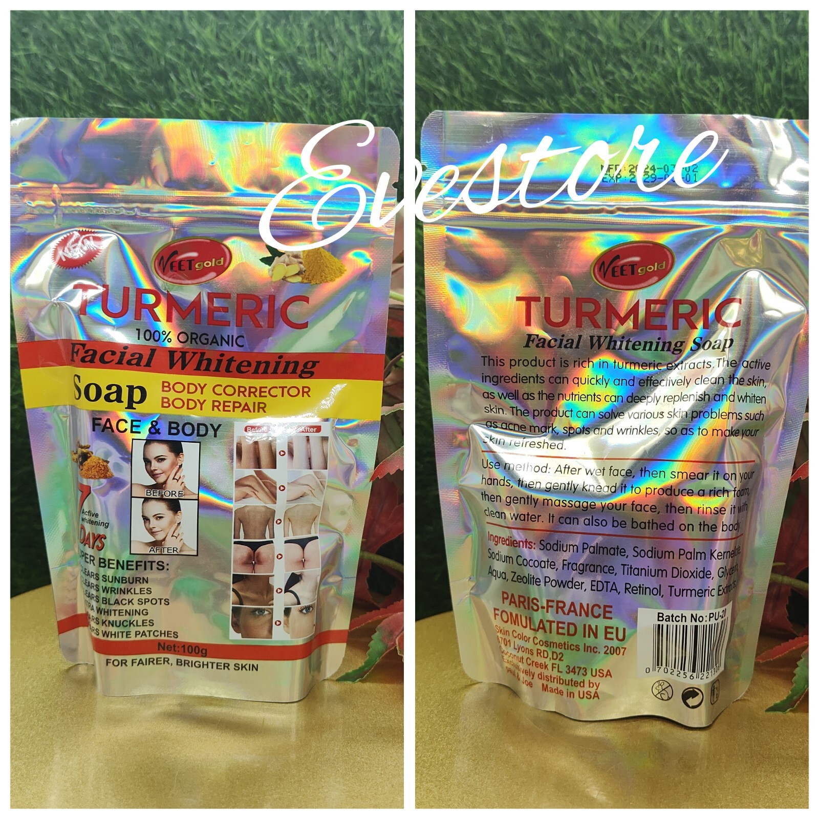 Veet Gold TURMERIC Face & Body Whitening, Corrector And Repair Soap