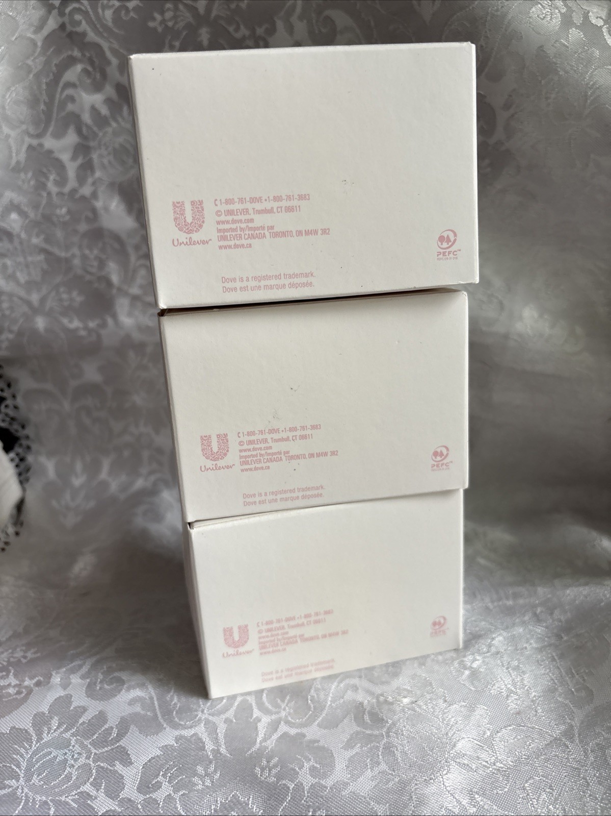 (3) 3.75 oz Bars Dove Pink Beauty Bar Soap 1/4 Moisturizing Cream WonderfulScent