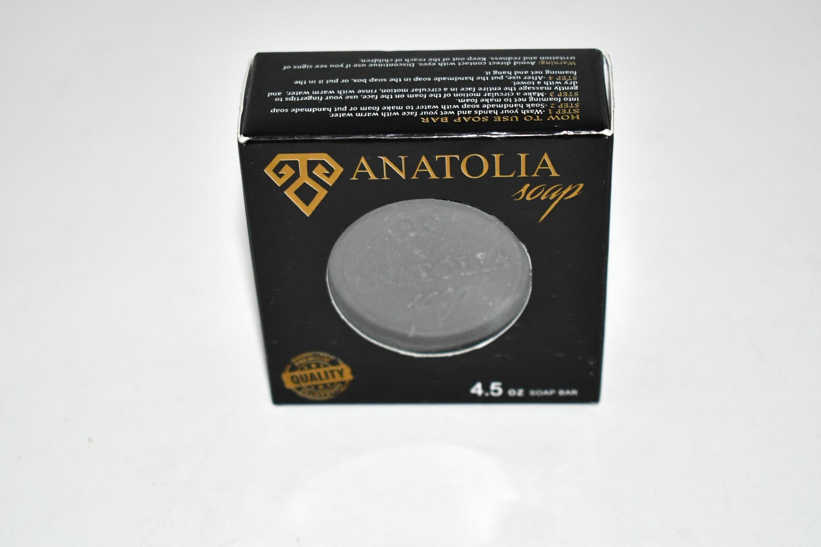 Anatolia Soap Sumerian Activated Charcoal Thyme/ Grape Natural Soap Bar, 3.5 oz,