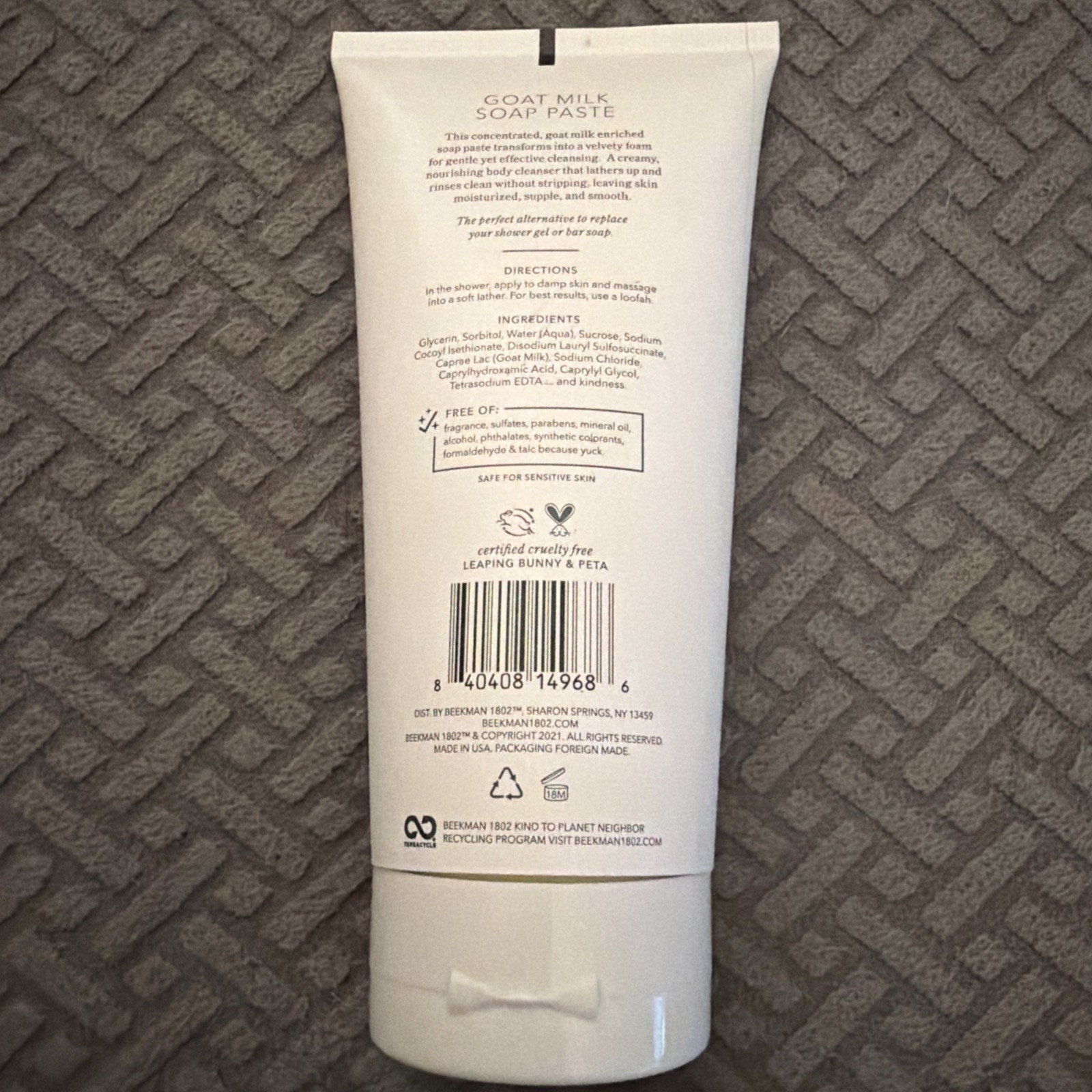 Beekman 1802 Pure Goat Milk Soap Paste Body Cleanser 8 oz New Sealed