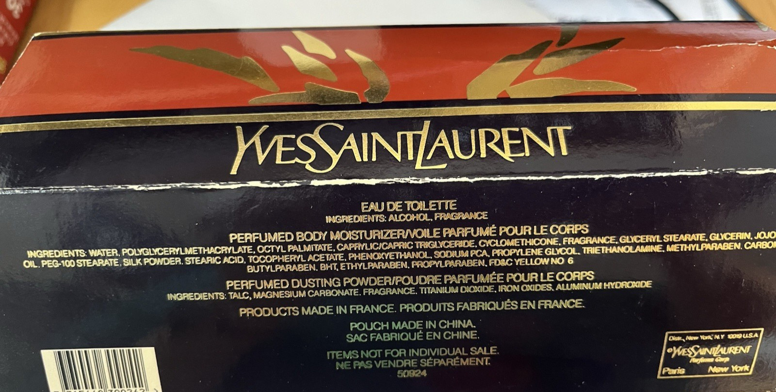 VTG Yves Saint Laurent Opium Perfumed Bath Soap ~ Travel Size + Makeup Case