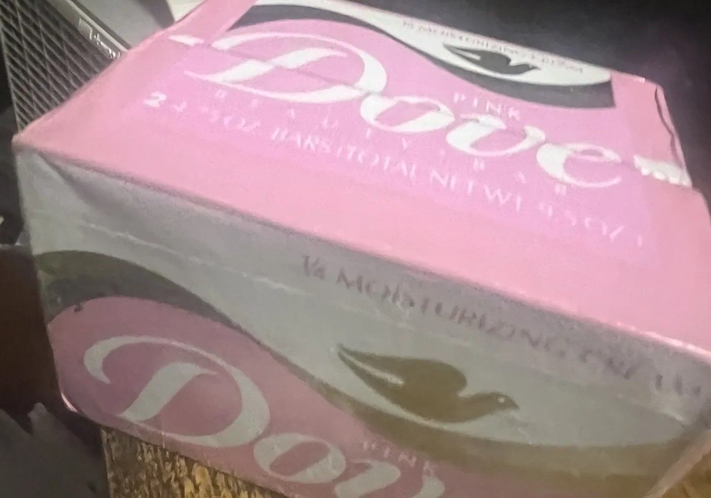 2 Vintage Dove Pink Beauty Bar Soap 200 gram 1/4 Moisturizing Cream Light Scent