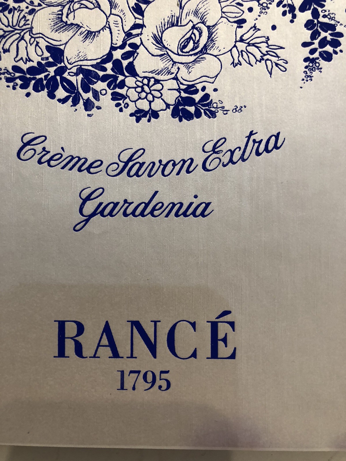 Vintage Rance 1795 Crème Savon Extra Gardenia Soap Box