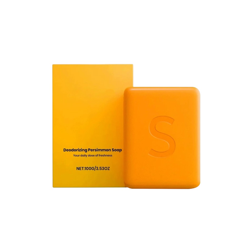1~3PCS Swarva Persimmon Soap Bar Body Odor Control Deodorant Soap for Men&Women