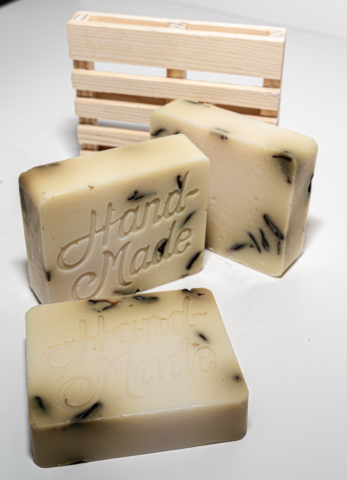 Handmade All Natural Rectangular Body Bar Soap Set – Beige Black