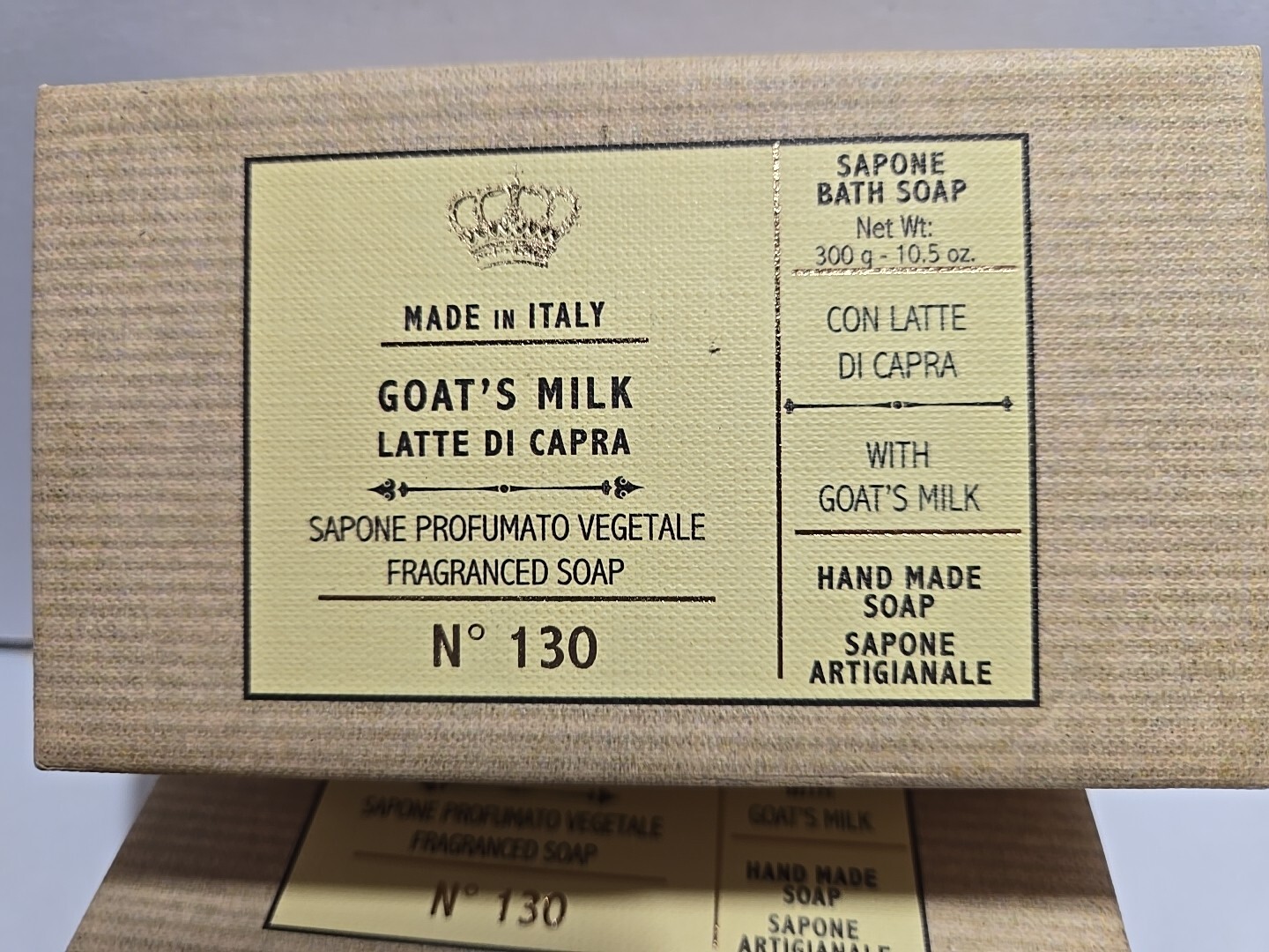 Sapone Profumato Vegetable Fragranced Soap Hand Made in Italy Goat’s milk 3 Pack
