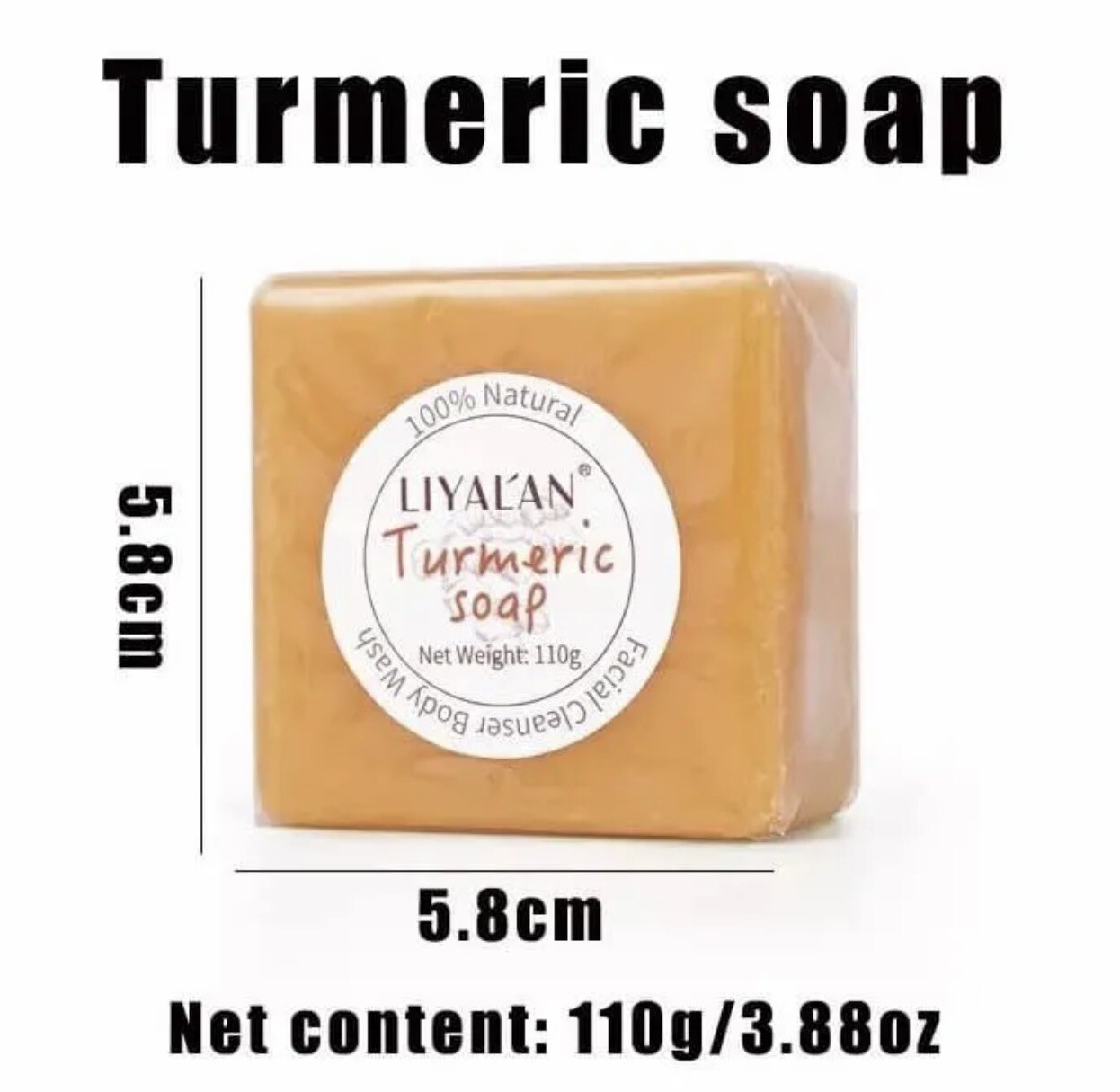 Turmeric Soap Anti Acne Skin Brightening Dark Spots Lightening Handmade Ginger