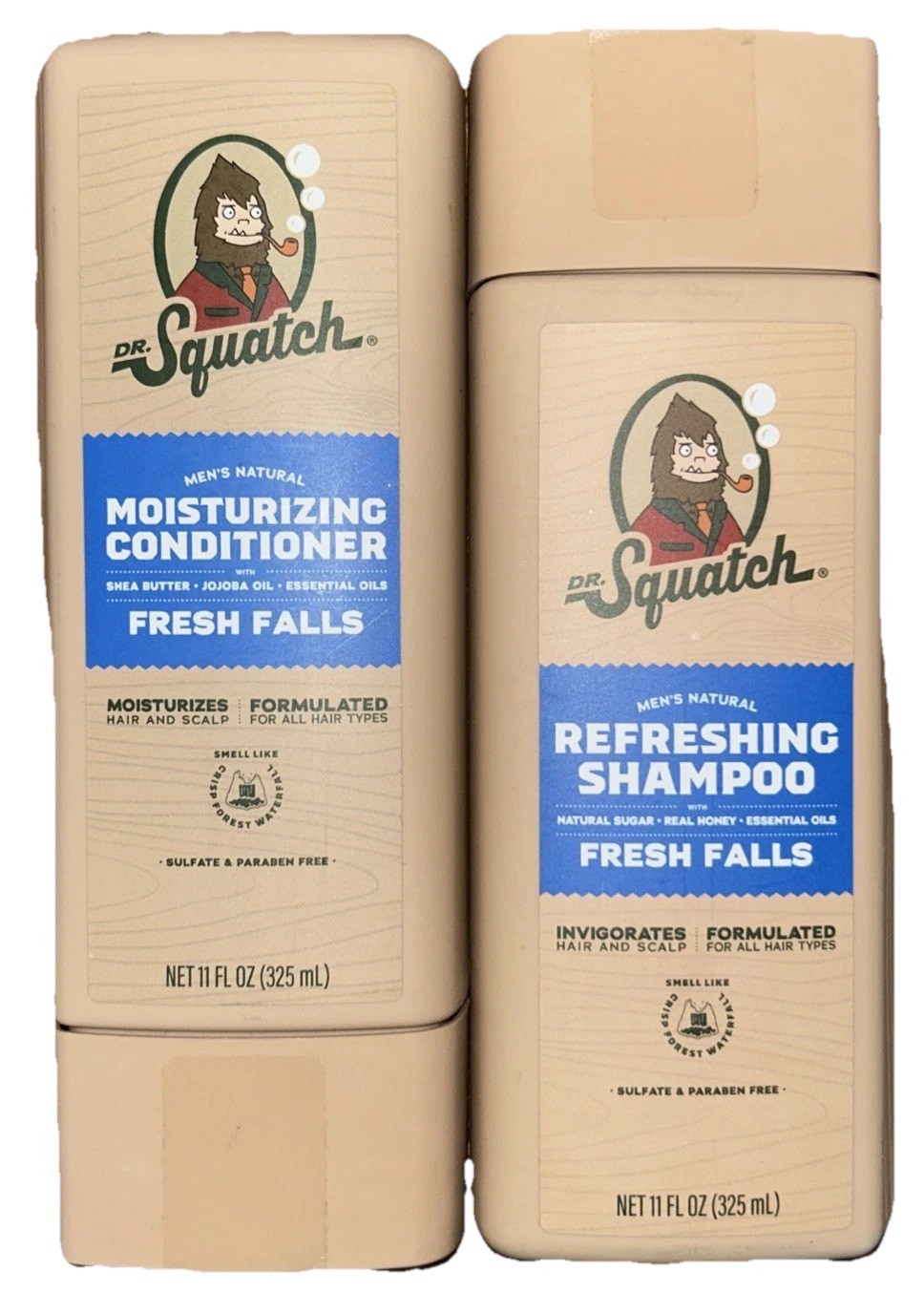 New! Dr. Squatch Fresh Falls Shampoo & Conditioner 11oz Each Paraben Free