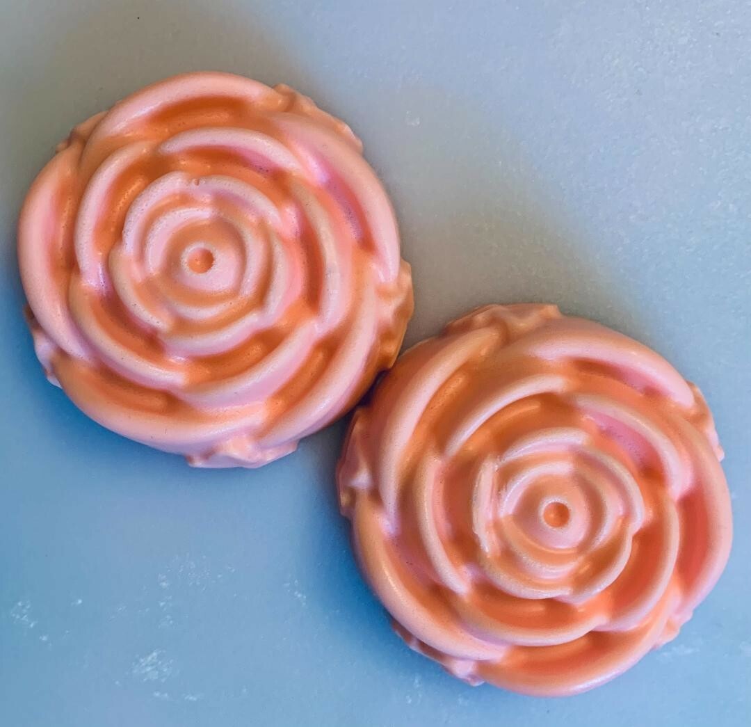 Homemade, Essential Oil Based, Rose, Red-Pink, Soap, Body