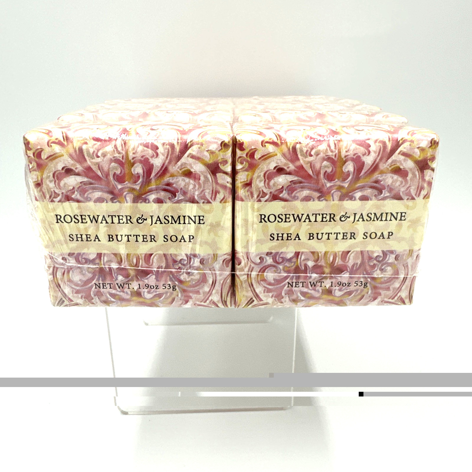Greenwich Bay Rosewater & Jasmine Shea Butter Soap Lot Of 12 Bars/1.9oz Each
