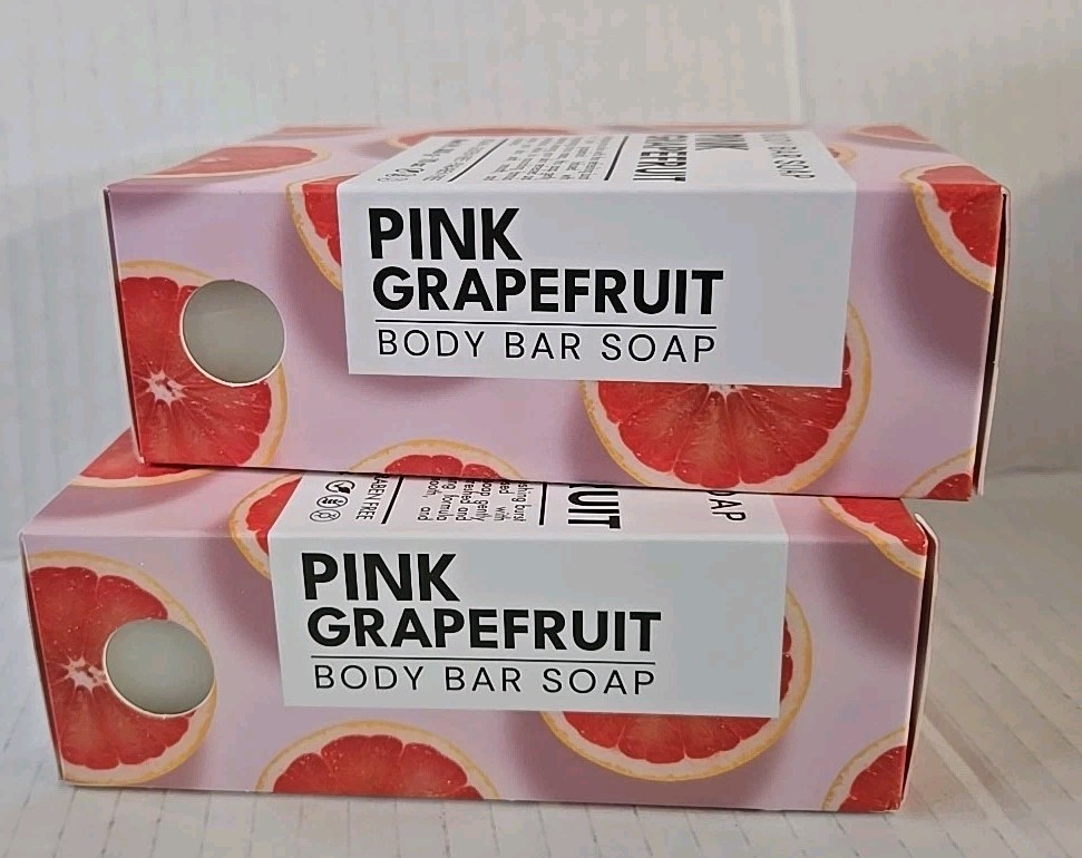 Body Bar SOAP Pink Grapefruit Soap Energizing & Refreshing 2 Set – 10oz Each