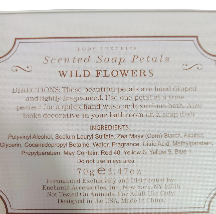 NEW Body Luxuries Scented Bath Soap Petals Rose & Wild Flowers 2.47oz Valentine